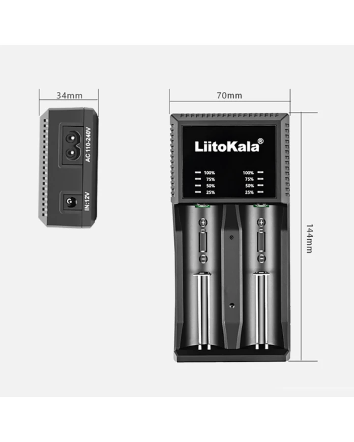 Універсальний зарядний пристрій LiitoKala Lii-PL2 EU на 2 канали