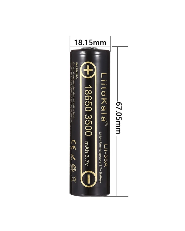 Акумулятор LiitoKala Lii-35A-JT 18650 3500mah battery