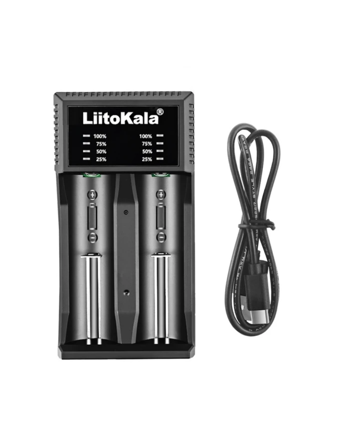 Зарядний пристрій Liitokala Lii-C2, Ni-Mh/Li-ion/Li-Fe, Micro USB, LED