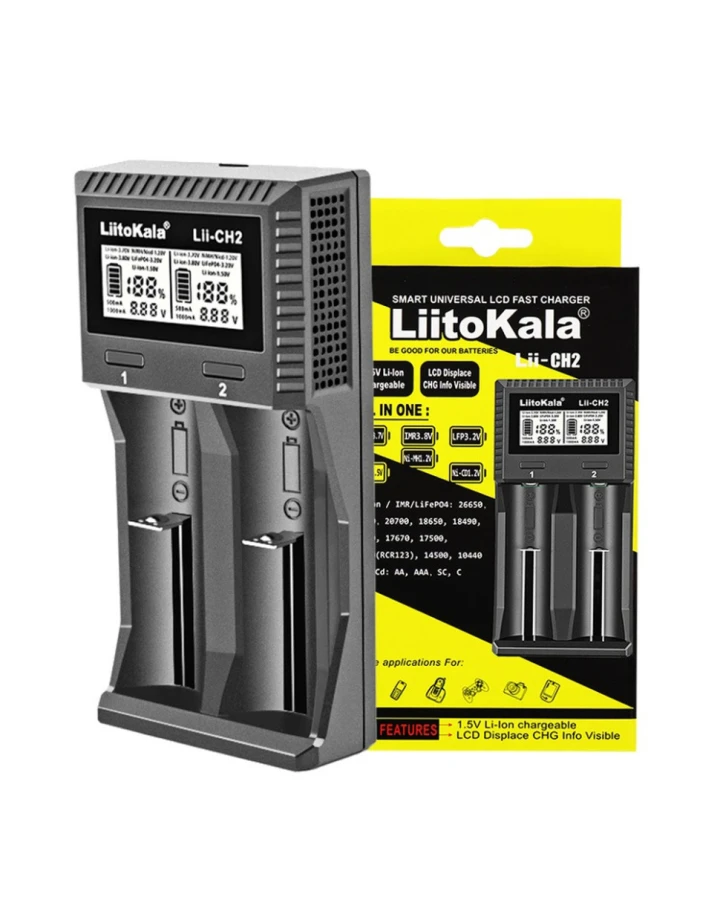Універсальний зарядний пристрій LiitoKala Lii-CH2 5V 2A на 2 канали