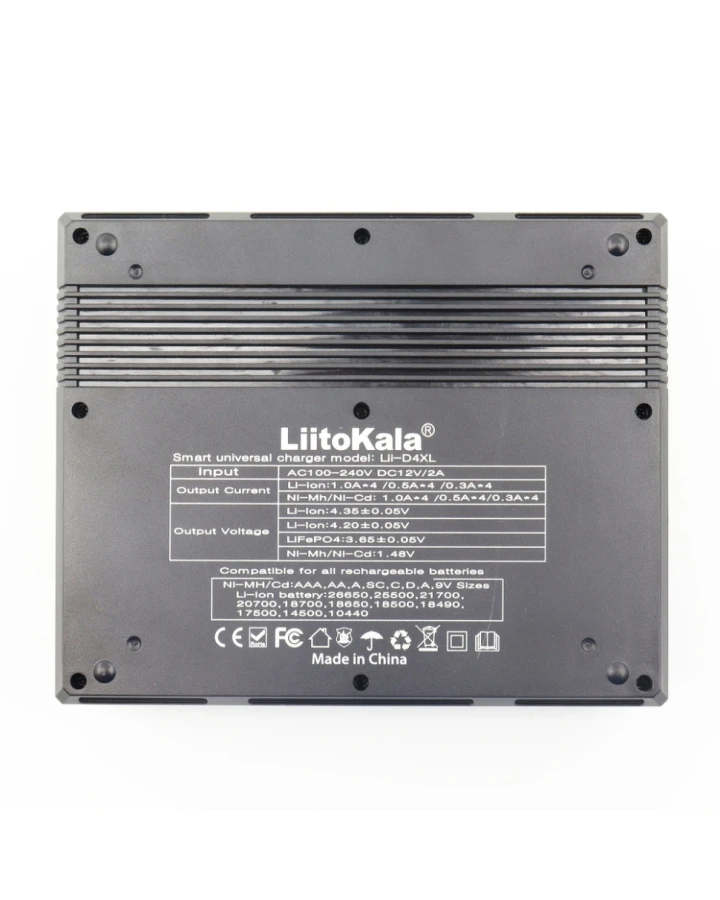 Універсальний зарядний пристрій LiitoKala Lii-D4XL EU на 4 канали