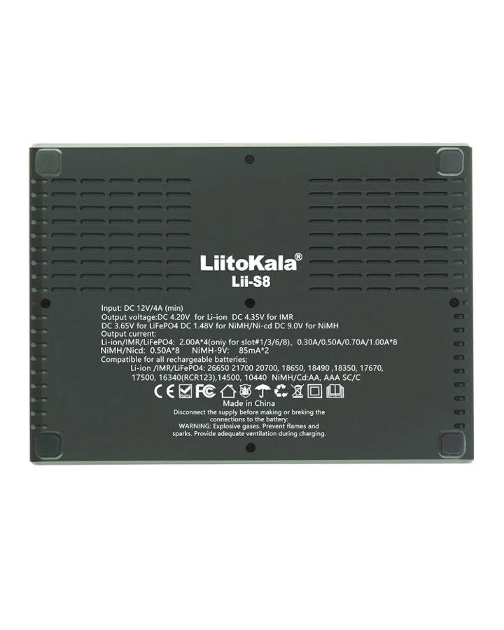 Універсальний зарядний пристрій LiitoKala Lii-S8 EU на 8 каналів