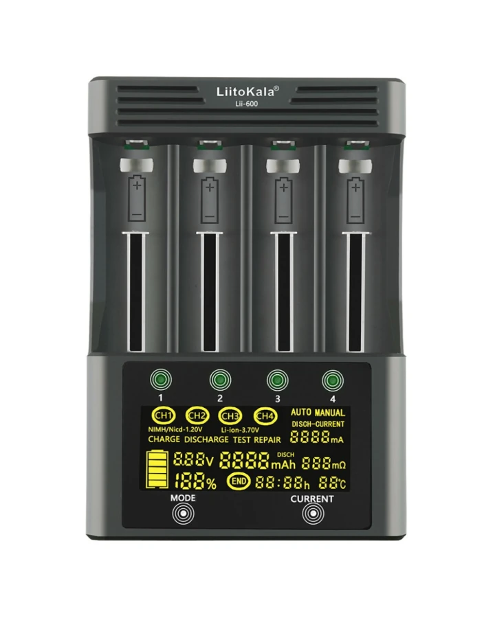 Універсальний зарядний пристрій LiitoKala Lii-600 EU для акумуляторів