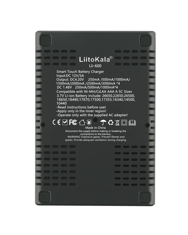 Універсальний зарядний пристрій LiitoKala Lii-600 EU для акумуляторів