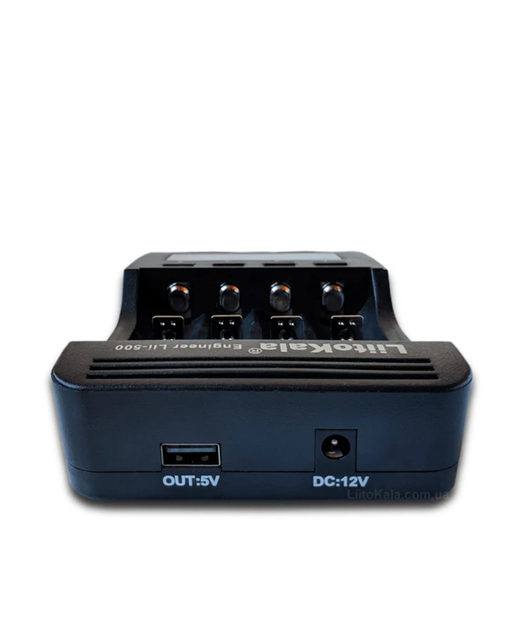 Зарядний пристрій Liitokala Lii-500, 4 канала, Ni-Mh/Li-ion, 220V/12V, Powerbank, Test, LCD, Box