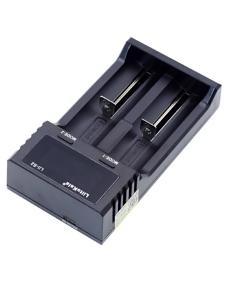 Зарядний пристрій Liitokala Lii-S2, 2 канала, Ni-Mh/Li-ion/LiFePo4, USB, LCD, Box
