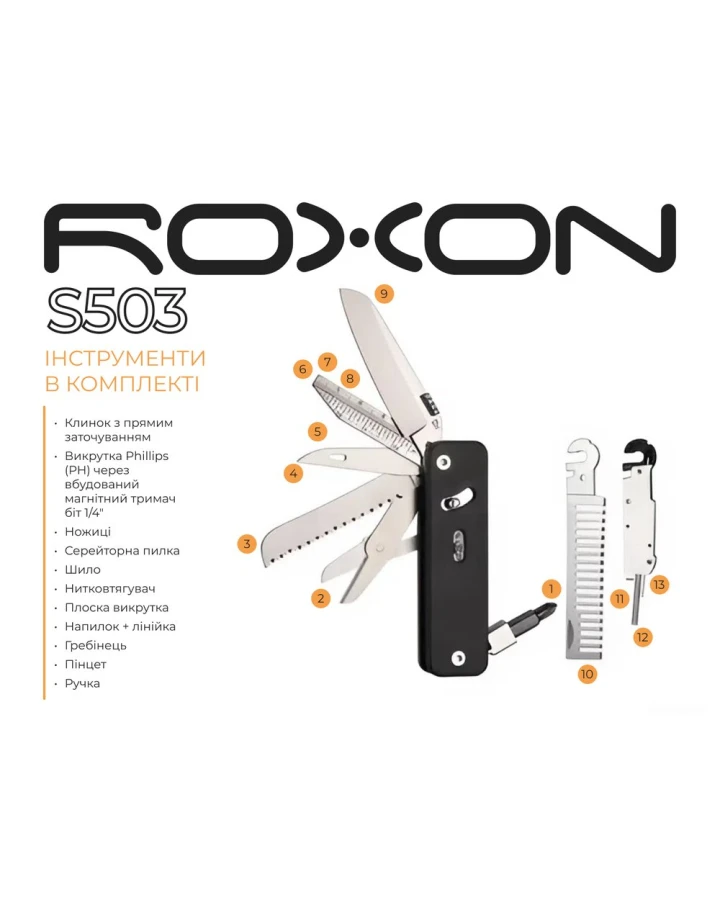 Мультитул Roxon Flex Companion S503G чорний