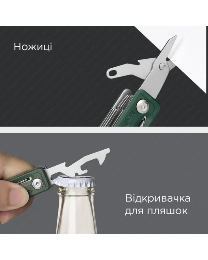 Мультитул NexTool Multi Functional Knife, зелений