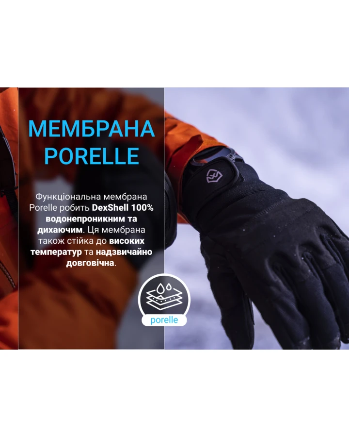 Рукавички водонепроникні Dexshell Arendal Biking Gloves V 2.0, p-p L, зимові, чорні