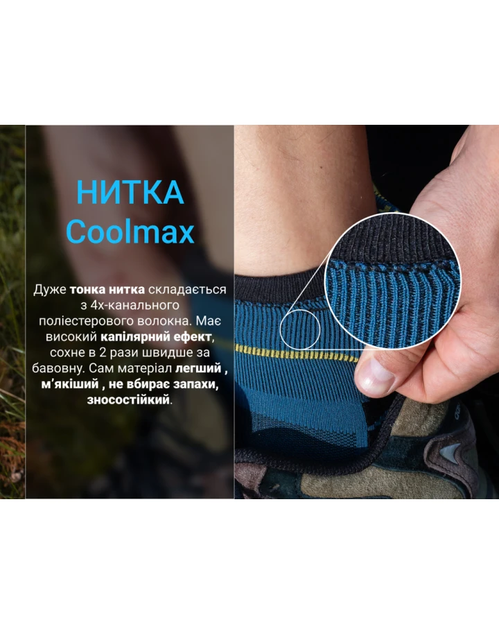 Шкарпетки водонепроникні Dexshell Running Lite 2.0 Socks, темно-блакитні, розмір S (36-38)