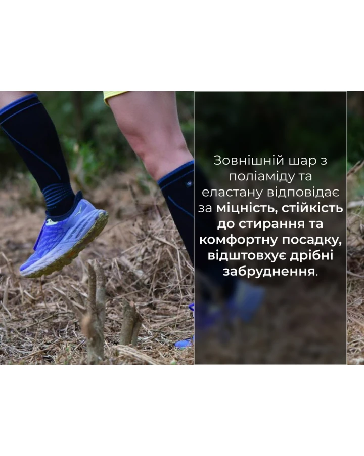 Водонепроникні шкарпетки Dexshell Longlite Socks 2.0, сірі полоски, розмір L (43-46)
