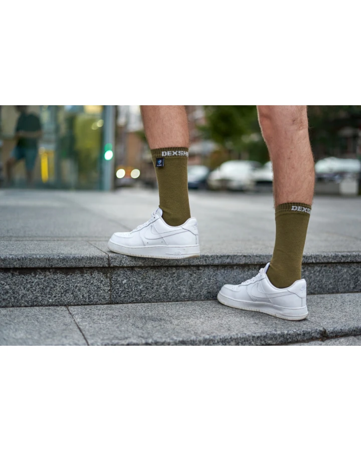 Шкарпетки водонепроникні Dexshell Ultra Thin Crew OG, р-р XL, хакі