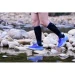 Водонепроникні шкарпетки Dexshell Longlite Socks 2.0, блакитні полоски, розмір M (39-42)