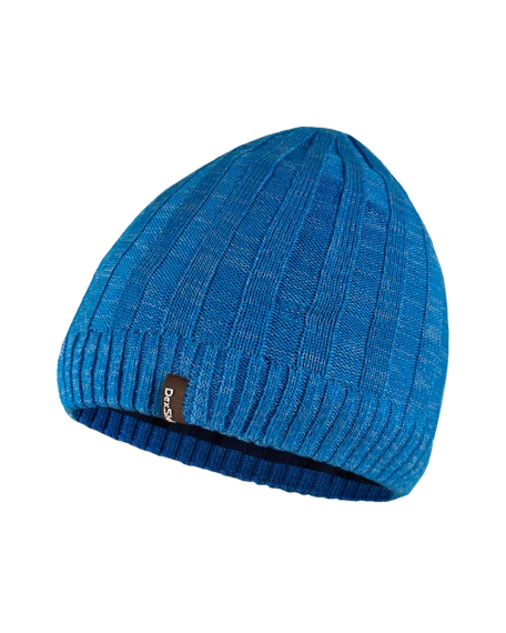 Водонепроникна шапка Dexshell Heathered Rib Knit Beanie, onesize (56-58 см), блакитний
