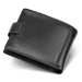 Класичне чоловіче портмоне з натуральної шкіри ST Leather ST102 Чорний