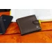 Коричневе чоловіче портмоне з натуральної шкіри з фіксацією ST Leather ST103