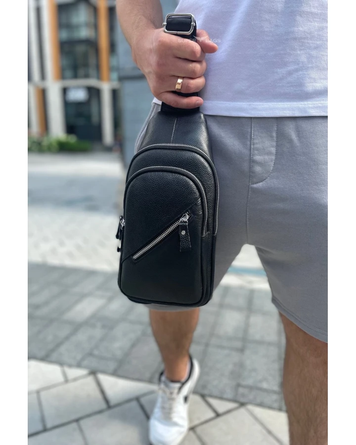 Чоловічий слінг через плече Merano, чорний