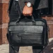Шкіряний чоловічий портфель для документів та ноутбука 39x28x8, сумка папка ділова MK39848 чорна
