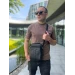 Чоловіча шкіряна сумка-месенджер Ancon, чорна