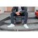 Чоловіча шкіряна сумка-месенджер Martin, чорна