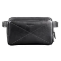Шкіряна поясна сумка Dropbag Maxi чорна Krast BN-BAG-20-g