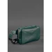 Шкіряна поясна сумка Dropbag Maxi зелена Krast - BN-BAG-20-malachite