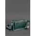 Шкіряна поясна сумка Dropbag Maxi зелена Krast - BN-BAG-20-malachite