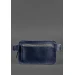 Шкіряна поясна сумка Dropbag Maxi темно-синя - BN-BAG-20-navy-blue