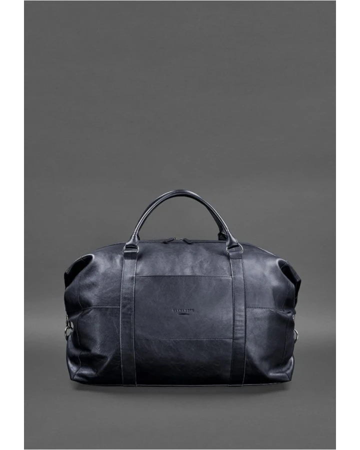 Шкіряна дорожня сумка темно-синя - BN-BAG-41-mystic