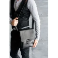 Чоловіча шкіряна сумка-месенджер Esquire чорна - BN-BAG-18-g