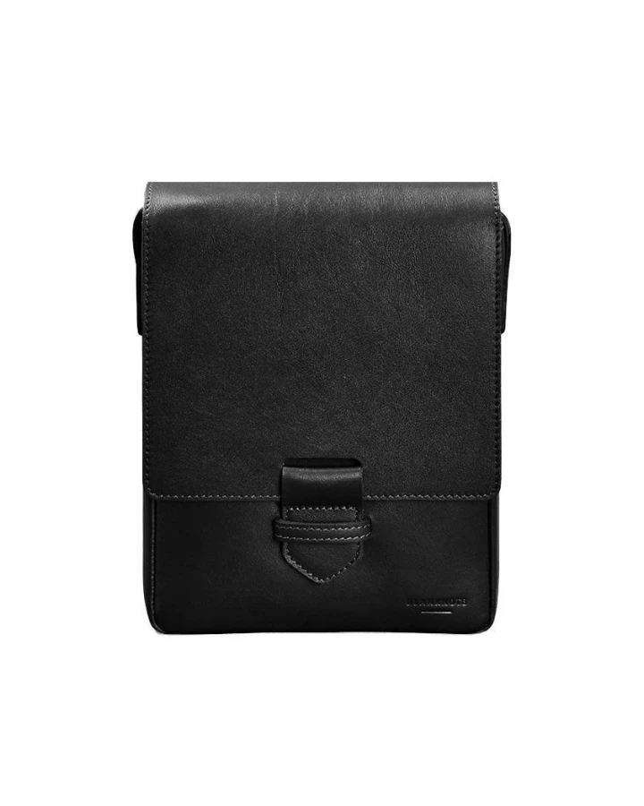 Чоловіча шкіряна сумка-месенджер Esquire чорна - BN-BAG-18-g