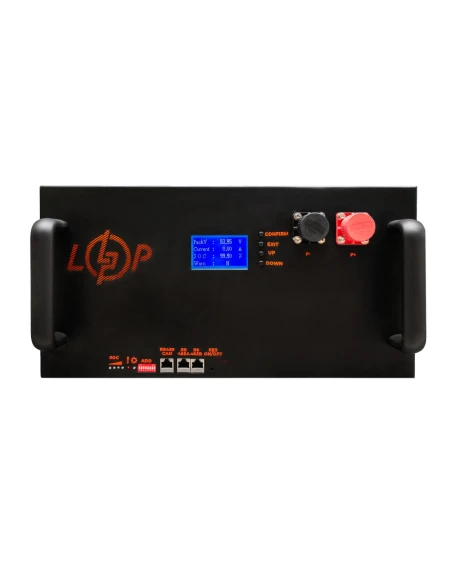 Акумулятор LiFePO4 LogicPower 51,2V 230Ah (11776 Wh), Smart BMS 200A, у стійку, RS485/CAN, LCD, метал