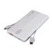 Павербанк LogicPower PQ13 10000 mAh 22,5 Вт з вбудованими кабелями Type-C/Lightning, білий