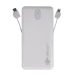 Павербанк LogicPower PQ13 10000 mAh 22,5 Вт з вбудованими кабелями Type-C/Lightning, білий