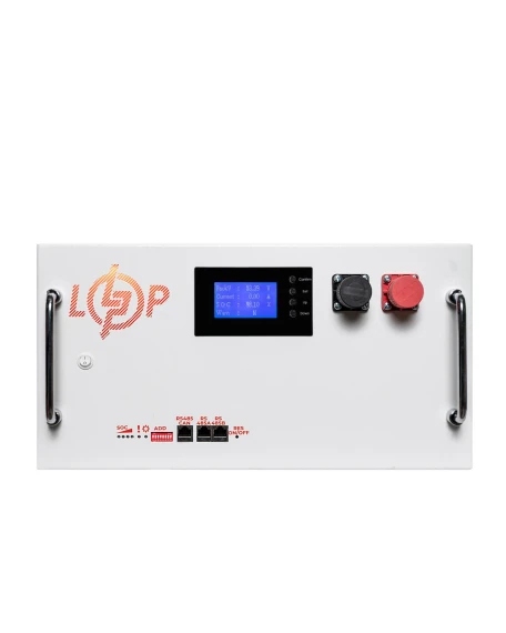 Акумулятор LiFePO4 LogicPower 51,2V 230Ah (11776 Wh), BMS SP 200A, у стійку, RS485/CAN, LCD, білий