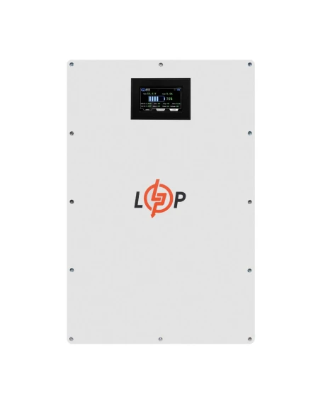 Акумулятор LiFePO4 LogicPower 51,2V 100Ah (5120 Wh), BMS JK 100A, настінний, Bluetooth, RS485/CAN, LCD