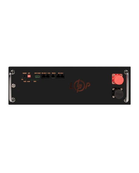 Акумулятор LiFePO4 LogicPower 25,6V 200Ah (5120 Wh), BMS JK 150A, у стійку, Bluetooth, RS485/CAN, чорний