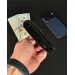 Шкіряне чоловіче портмоне на кнопці ST Leather ST-104-1 чорний