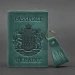 Подарунковий набір BlankNote шкіряних аксесуарів з українською символікою зелений