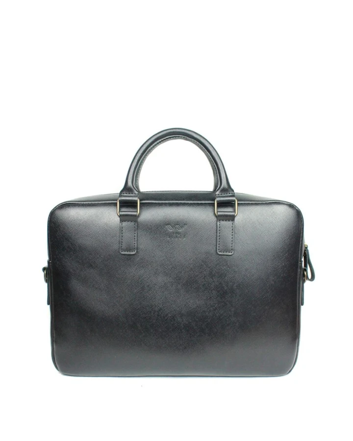 Шкіряна ділова сумка The Wings Briefcase 2.0 чорний Саф'яно