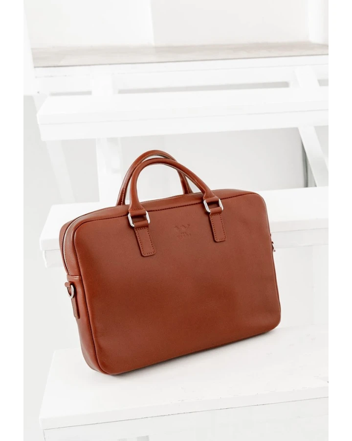 Шкіряна ділова сумка The Wings Briefcase 2.0 світло-коричневий