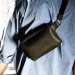 Шкіряна поясна сумка BlankNote Dropbag Mini чорна Crazy Horse