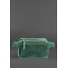 Шкіряна поясна сумка BlankNote Dropbag Mini зелена Crazy Horse
