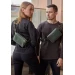 Шкіряна поясна сумка BlankNote Dropbag Mini зелена Crazy Horse