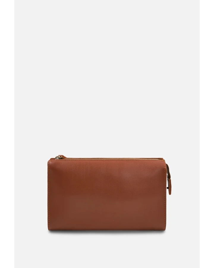 Шкіряний чоловічий клатч The Wings світло-коричневий краст