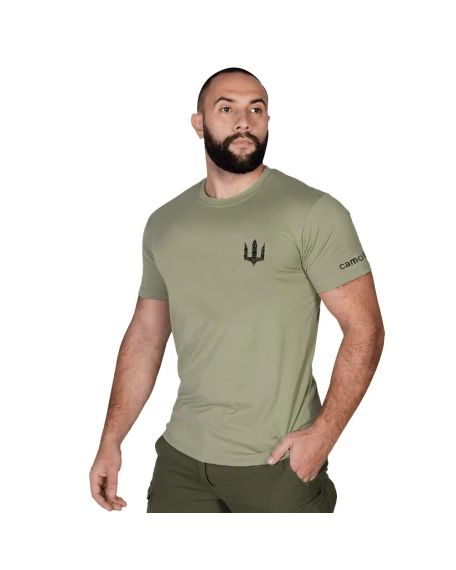 Футболка з тризубом Camotec Bavovna Taurus, хакі