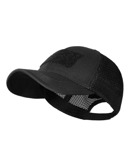 Тактична бейсболка з сіткою Camotec Tactic Mesh Rip-Stop Stretch, чорна