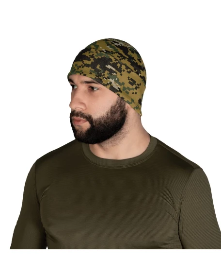 Тактична шапка Camotec Watch Cap з відворотом, камуфляж Marpat Brown