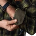 Тактична сорочка в клітинку Camotec Буревій з помаранчевим лого, салатова з темно-синім