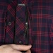 Тактична сорочка в клітинку Camotec Тайфун, червона з темно-синім